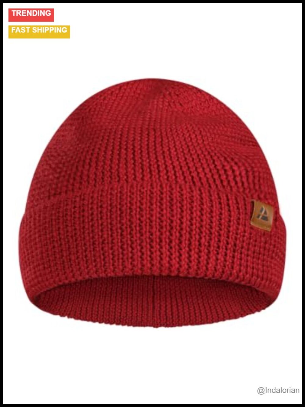 Merino Wool Beanie Warm Knit Winter Hat Unisex One Size
